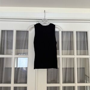 Dissh Black Sleeveless Ribbed Top